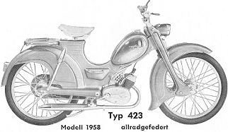 Zndapp-Ersatzteilliste Typ 423 Combinette S